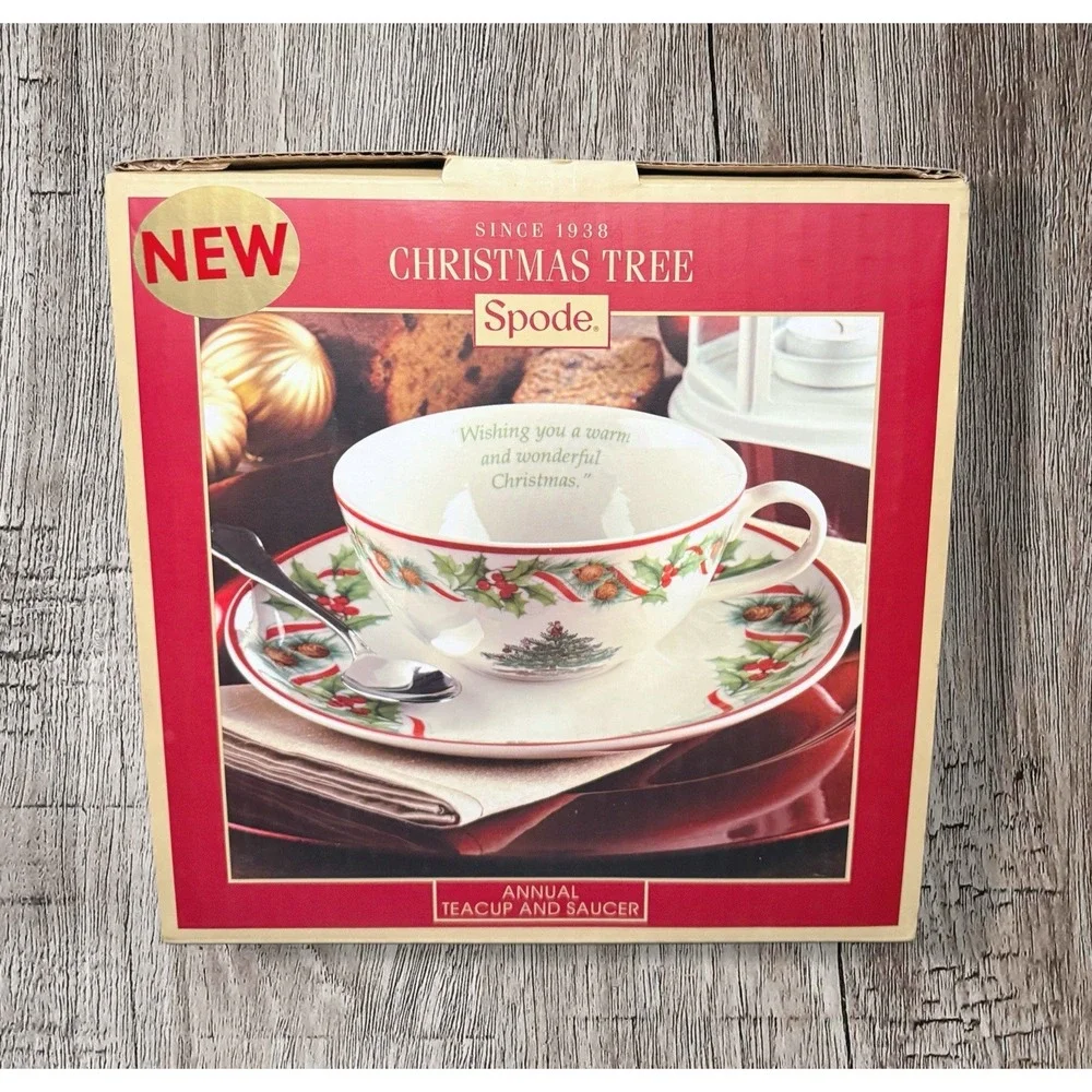 SPODE Christmas Annual Teacup & Saucer NIB